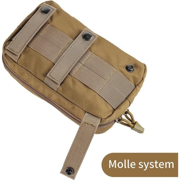 Molle Admin Pouch, EDC Utility Tool Pouch with 1*Tactical Gear Clip and 1*Patch - Picture 7 of 7